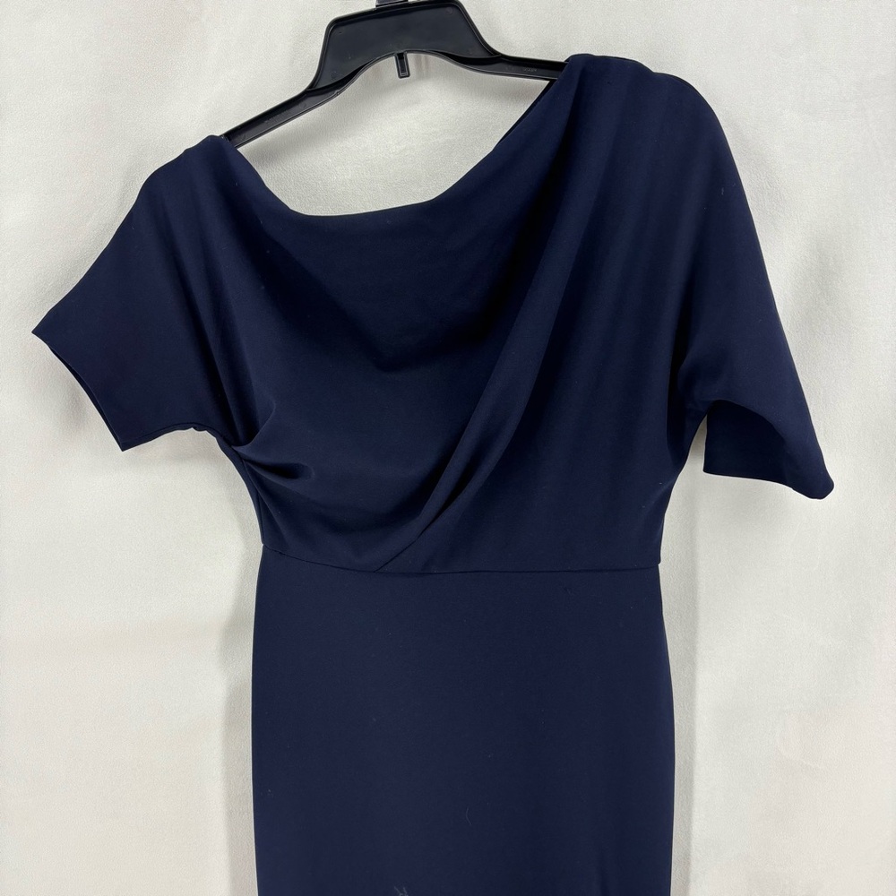 Betsy Adam Women’s 6 Madeline long maxi scuba crepe off the shoulder drop dress - Picture 11 of 11